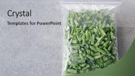  Presentation with plastic bag for umbrella - Slides having plastic zipper bag with frozen background and a light gray colored foreground