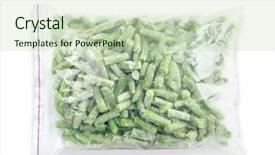  Presentation with plastic bag impact on environment - Audience pleasing theme consisting of plastic zipper bag with frozen backdrop and a soft green colored foreground