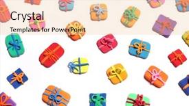  Presentation with cuban cigars in boxes - Audience pleasing theme consisting of plasticine abstraction boxes with gifts backdrop and a lemonade colored foreground