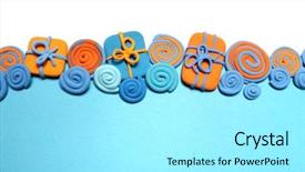  Presentation with cuban cigars in boxes - Presentation theme with plasticine abstraction boxes with gifts background and a white colored foreground