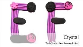  Presentation with color pink - Amazing PPT layouts having plasticine alphabet isolated on white backdrop and a white colored foreground