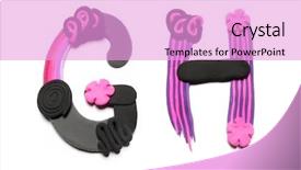  Presentation with color pink - Colorful PPT theme enhanced with plasticine alphabet isolated on white backdrop and a lavender colored foreground