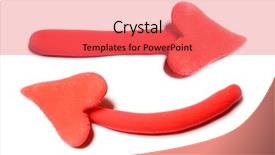  Presentation with valentines day - Beautiful slides featuring plasticine arrow icons set plasticine backdrop and a coral colored foreground