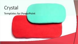  Presentation with red banner - Slides having plasticine background plasticine banner dialog background and a  colored foreground