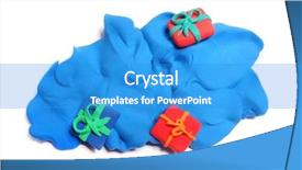  Presentation with banner blue - Audience pleasing slide set consisting of plasticine background plasticine banner dialog backdrop and a  colored foreground
