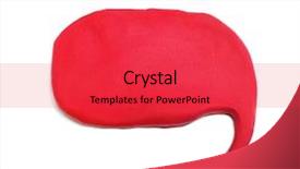  Presentation with red banner - Presentation design consisting of plasticine background plasticine banner dialog background and a red colored foreground