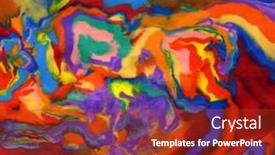  Presentation with psychedelic - Colorful presentation theme enhanced with plasticine-bright-vivid-psychedelic-colors backdrop and a tawny brown colored foreground