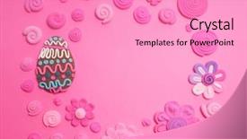  Presentation with events and decoration presentation - PPT theme enhanced with plasticine easter decoration colored egg background and a  colored foreground
