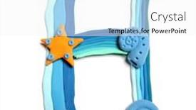  Presentation with color orange - Audience pleasing presentation theme consisting of plasticine letter h color plasticine alphabet isolated blue and orange color of the alphabet backdrop and a white colored foreground