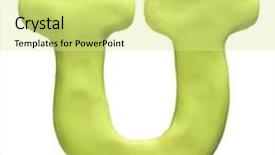  Presentation with letter - Audience pleasing slide set consisting of plasticine letter u isolated on a white background backdrop and a blonde colored foreground