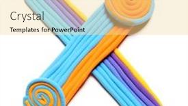  Presentation with color orange - Audience pleasing PPT theme consisting of plasticine letter x color plasticine alphabet isolated small blue and orange color of the alphabet backdrop and a blonde colored foreground