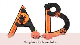  Presentation with modeling - Cool new presentation theme with plasticine letters a and b halloween alphabet made in modeling techniques from plasticine backdrop and a coral colored foreground
