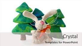  Presentation with cartoon - Amazing presentation design having plasticine rabbit with carrot backdrop and a lemonade colored foreground