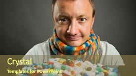  Presentation with capsules - Cool new PPT theme with plate full of pills backdrop and a tawny brown colored foreground