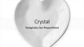  Presentation with clouds in heart shape - Slide deck enhanced with plate in shape of heart background and a light gray colored foreground