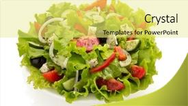  Presentation with sunflower - Cool new PPT layouts with plate isolated on white background backdrop and a yellow colored foreground