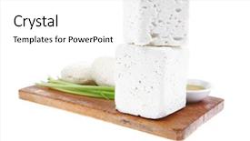  Presentation with white cheese - Presentation design featuring plate isolated over white background background and a white colored foreground