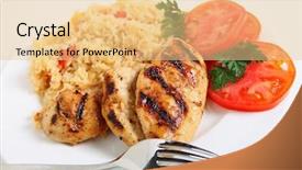  Presentation with cajun - Colorful PPT layouts enhanced with plate of cajun chicken backdrop and a lemonade colored foreground