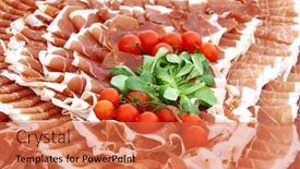  Presentation with meat - Slides enhanced with plate-of-cold-meat background and a coral colored foreground