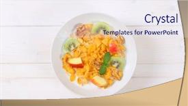  Presentation with corn flakes - Slides enhanced with plate of corn flakes background and a sky blue colored foreground