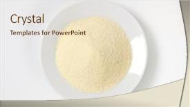  Presentation with grit - Presentation theme with plate of grits on white background and a lemonade colored foreground