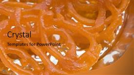  Presentation with manufacturing steel plate - Amazing presentation theme having jalebis - plate of jalebi backdrop and a gold colored foreground