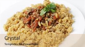  Presentation with pine - Audience pleasing PPT theme consisting of pig on the spit and backdrop and a coral colored foreground