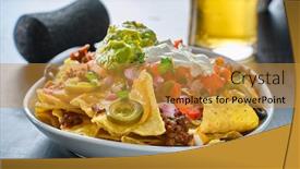  Presentation with nachos - Beautiful presentation featuring plate-of-loaded-nachos backdrop and a gold colored foreground