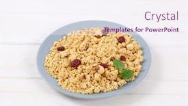  Presentation with hazelnuts - Colorful slides enhanced with plate-of-morning-granola backdrop and a sky blue colored foreground