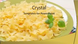  Presentation with square - Beautiful PPT theme featuring plate of quadretti - square shaped backdrop and a  colored foreground