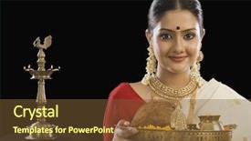  Presentation with religious - Amazing PPT theme having portrait of a south indian backdrop and a tawny brown colored foreground