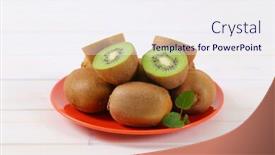  Presentation with kiwi - Slides enhanced with plate-of-ripe-kiwi background and a sky blue colored foreground