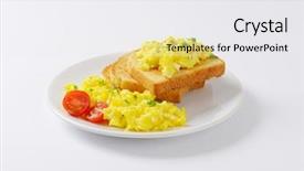  Presentation with white plate - Colorful presentation enhanced with plate of scrambled eggs backdrop and a white colored foreground