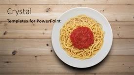  Presentation with spaghetti - Presentation theme consisting of plate-of-spaghetti-with-tomato background and a lemonade colored foreground