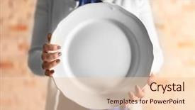  Presentation with vintage interior brick wall - Amazing slide deck having plate on a brick wall backdrop and a lemonade colored foreground