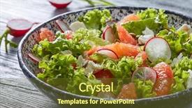  Presentation with healthy diet organic food - Theme enhanced with goat cheese in the plate background and a tawny brown colored foreground