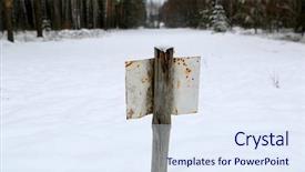  Presentation with old people play - PPT layouts having plate on a wooden pole background and a sky blue colored foreground