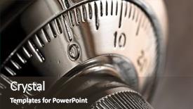  Presentation with combination lock - Presentation theme enhanced with plate safe lock combination background and a tawny brown colored foreground