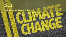  Presentation with climate change - Presentation theme consisting of tectonic plate - climate change written background and a tawny brown colored foreground