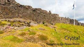  Presentation with biomes of the earth - Presentation theme featuring tectonic plate - location of althing the oldest background and a gold colored foreground