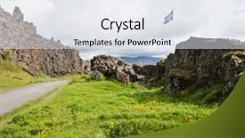  Presentation with parliament - Cool new theme with tectonic plate - location of althing the oldest backdrop and a sky blue colored foreground