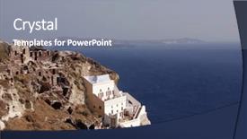  Presentation with earthquake - Cool new presentation theme with tectonic plate - luxurious new building backdrop and a gray colored foreground