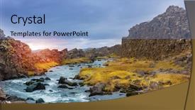  Presentation with pasig river - Amazing presentation having tectonic plate - river oxara near the oxarafoss backdrop and a light blue colored foreground