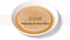  Presentation with white plate - Presentation theme consisting of plate-with-a-kombucha-tea and a coral colored foreground