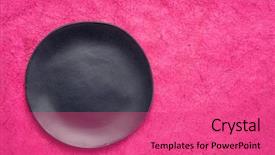  Presentation with black ceramic - Audience pleasing slide deck consisting of plate with an irregular edge backdrop and a coral colored foreground