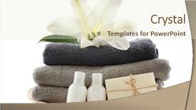  Presentation with white plate - PPT layouts having plate with beautiful spa composition background and a  colored foreground