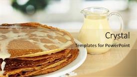  Presentation with condensed milk - PPT layouts with try again placard with night lights on background background and a coral colored foreground