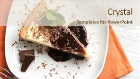  Presentation with cheesecake - Slide set consisting of plate with delicious cheesecake background and a lemonade colored foreground