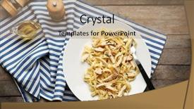  Presentation with chicken little chicks - Cool new PPT layouts with plate with delicious chicken alfredo backdrop and a  colored foreground