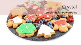  Presentation with delicious christmas cookies - Audience pleasing presentation consisting of plate with delicious christmas cookies backdrop and a lemonade colored foreground